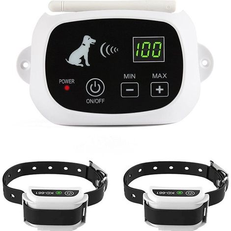 Système à Distance de clôture pour Chien sans Fil KD-661 Gros Chiens Dispositif de clôture électronique Collier de Dressage pour Animaux de Compagnie étanche Choc électrique réglable 1with2 (1/5)