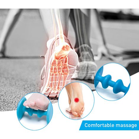 Rouleau de massage des pieds, appareil d'acupression plantaire, outil de relaxation confortable, soulage la fatigue, stimulateur de points réflexes, accessoire de bien-être. (1/5)