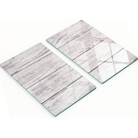 Planches à découper décoratives en verre pour cuisine, à fixer au mur en bois, 2 x 30 x 52 cm (1/5)