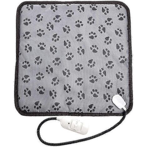 Grand coussin chauffant électrique étanche pour chiens et chats - 45 x 45 cm avec température réglable et cordon en acier durable. Idéal pour les chiots qui mettent bas. (1/5)