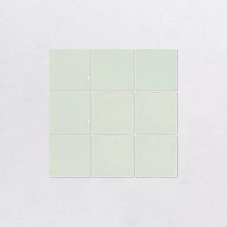 Faience Effet Zellige Vert Menthe NOUR Pastel Green 10x10cm (1/5)