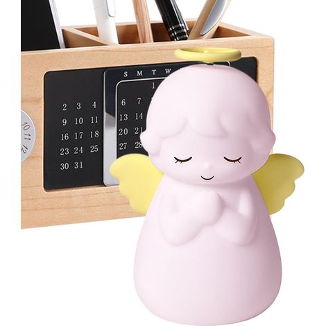 Veilleuse LED Lampe Chevet En Forme d'Ange Avec Minuterie Lampe table à LED rechargeable Pour Une Utilisation Dans Chambre Pour Bébé, Bureau, Chevet, Table de Nuit, Salon, Maison, (1/5)