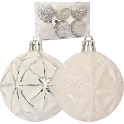 Lot de 6 boules de Noël en plastique, SS-6340 (1/3)