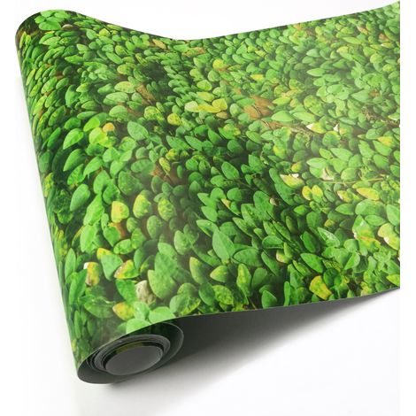 Rouleau de papier peint 3D adhésif PVC imperméable 125 x 16 pouces pour mur sol sticker décoratif maison motifs feuille (1/2)