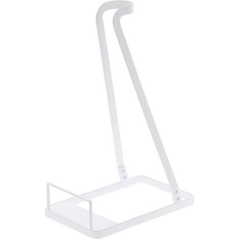 Support de Rangement pour Aspirateur - Acier Galvanisé - Sans Perçage - Blanc - 1 Pièce (1/5)