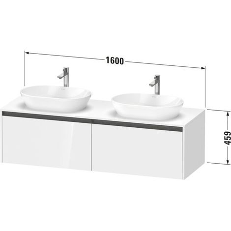 Duravit K24889L55550000 Ketho2 KWTU WH 1600x550x459 Az 2 Ei (1/2)