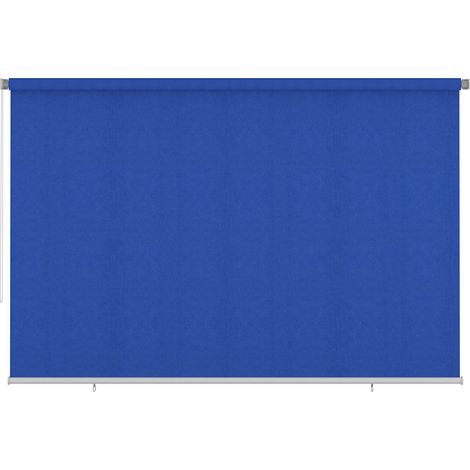 vidaXL Store roulant d'extérieur 355 (l) x 230 (H) cm bleu HDPE (1/5)