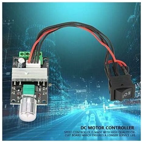 Contrôleur de vitesse pour moteur CC Tigrezy 12 V, contrôleur de moteur CC réversible 6 V/12 V/24 V 3 A PWM avec interrupteur (1/3)