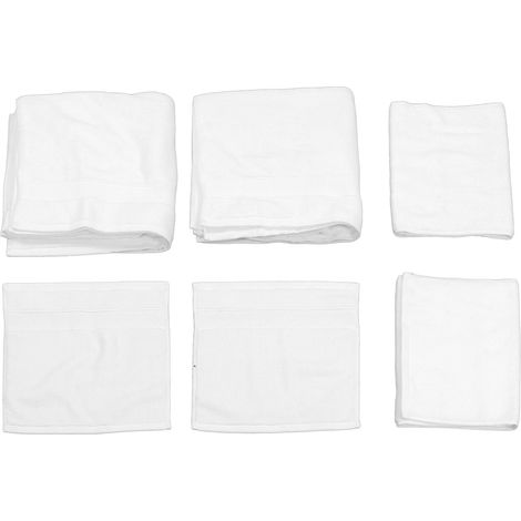 Lot de 6 serviettes de bain en coton doux, grandes et absorbantes, pour salle de bain, usage domestique et dortoir. (1/5)