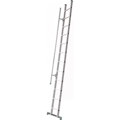 Echelle simple 14 échelons - Hauteur à atteindre 3.74m - Avec 1 main-courante - 7114-MC