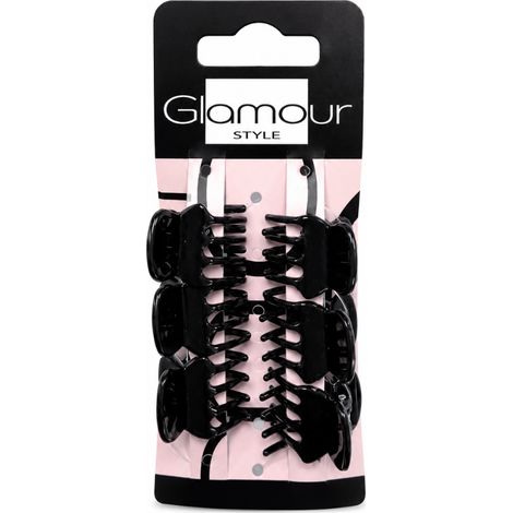 Pinzas para el cabello Inter-Vion Glamour Frogs, tamaño mediano, 6 unidades (1/2)