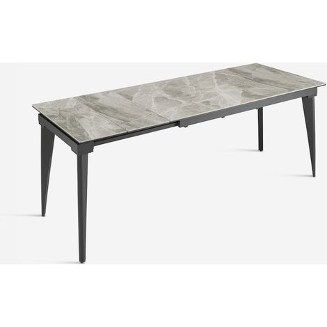 Table extensible en grès cérame Ulisse - Gris (1/5)