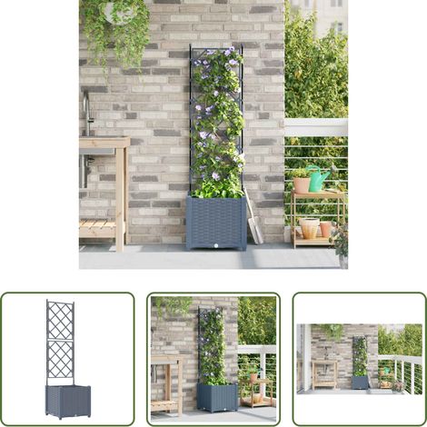 Pot de jardin - Cache-pot de jardin Gris Clair 40 x 40 x 143 cm Acier (1/5)
