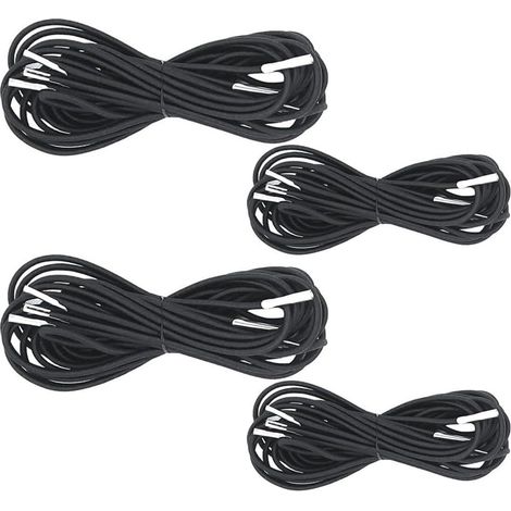 Set di 4 tenditori per lettini prendisole pieghevoli, autoriparanti, leggeri e portatili (neri)
