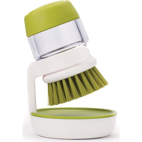 Spülbürste mit Griff und Seifenschale mit Aufbewahrungsständer - Green-AquaForge (1/5)