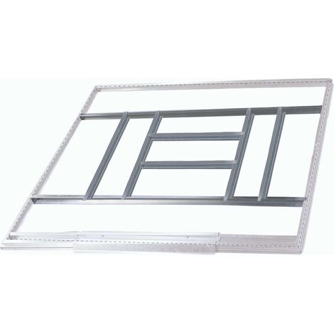 Pre-Instalación de Suelo para Casetas Metálicas Gardiun Estructura de 7,74 m² 311x231 cm en Acero Galvanizado (1/6)