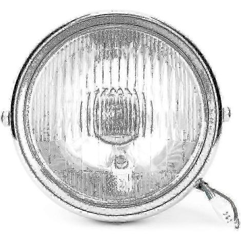 Phare de moto rétro argenté avec lentille blanche pour GN125 Edition 0724 (1/5)