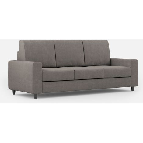 Divano 3 Posti 208x85x85 cm Sakar in Tessuto Grigio (1/5)
