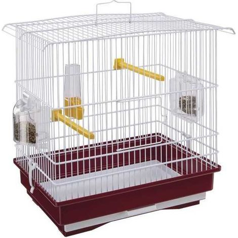 Ferplast GIUSY Käfig rot und weiß für kleine Vögel