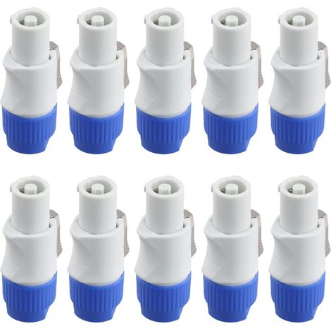 10 Pièces Connecteur Powercon Mâle 3 Broches Prise D'Entrée de Signal pour Faisceau Scène Lumière Sortie Puissance