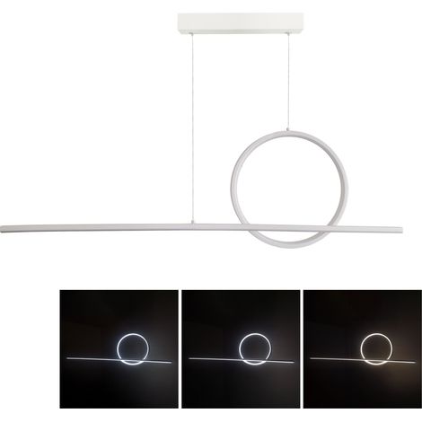 Lampadario a Sospensione LED 48W, Forma cerchio, Luce Regolabile Calda-Naturale-Fredda