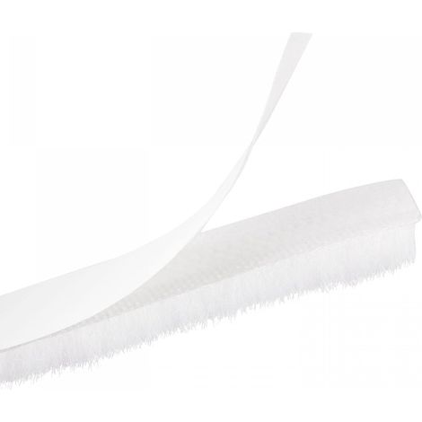 Brosse d'étanchéité sourcing map 26 pi L x 0,3 po H, auto-adhésive pour portes et fenêtres, blanche (1/5)