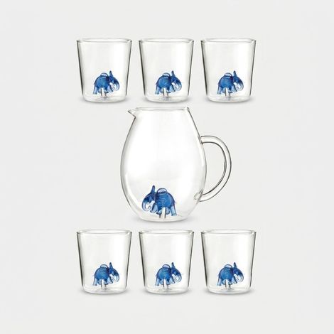 Set carafe avec 6 verres en verre Monsieur Savanne (1/2)