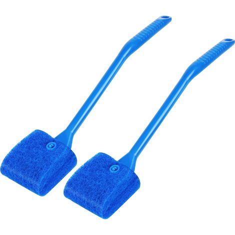 Aquarium Cleaning Brush, 2PCS Algae Scraper with 40cm Handle, Reusable Aquarium Squeegee, Window Glass Cleaner for Home, Aquariums, Fish Bowl (1/5)