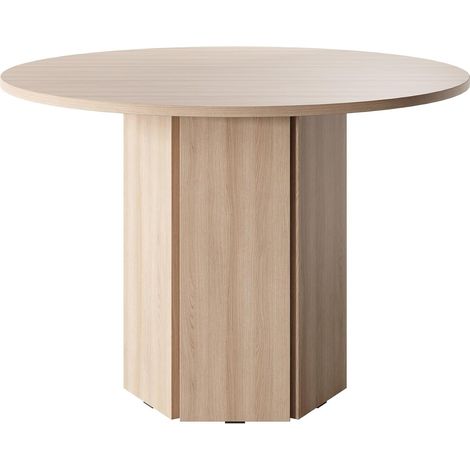 Table À Manger Ronde 110 cm pour 4 Personnes Chêne Lindberg (1/5)
