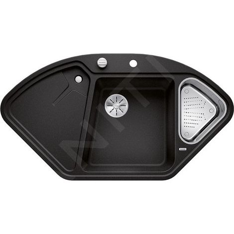 Blanco Delta II - Évier en silgranit 1042x560 mm, avec accessoires, InFino, noir 525868 (1/4)