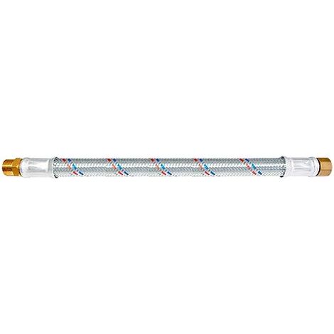 Tuyau flexible anti-vibration mf 3/4 cm 40 avec raccords en laiton peint