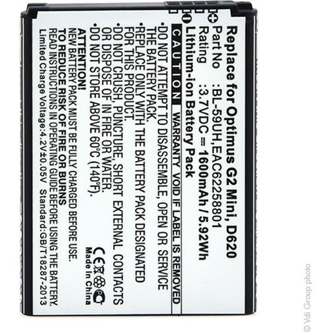 NX - Batterie téléphone, smartphone, GSM pour LG 3.7V 1600mAh - BL-59UHBL59UHEAC622587 (1/4)