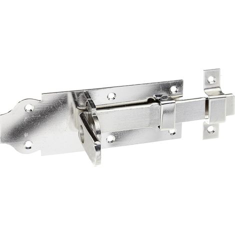 841027 Verrou porte-cadenas droit, avec poignée plate et boucle serrée, acier inoxydable, platine 140 x 52 mm, kit de 10