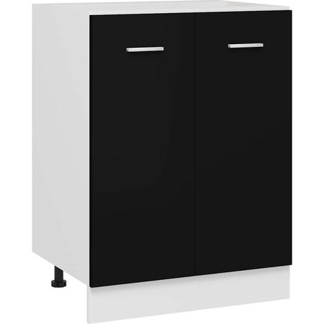 Unterschrank Lyon Schwarz 60x46x81,5 cm Holzwerkstoff vidaXL