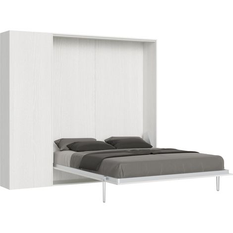 Letto Matrimoniale a Scomparsa Salvaspazio Kentaro H210 cm Bianco (1/5)