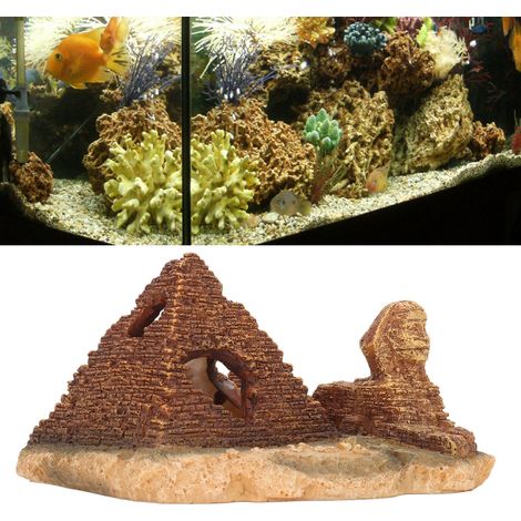 Décoration de Réservoir Créatif en Forme de Pyramide Artisanat en Résine pour Aquarium - AUTRES (1/5)