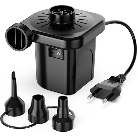 Pompe à air électrique Gonflable, 220-240 V, Pompe à air de Camping en Plein air avec 3 Buses, lit pneumatique, Bateau, Matelas pneumatique, canapé, Flotteur de Piscine (1/5)