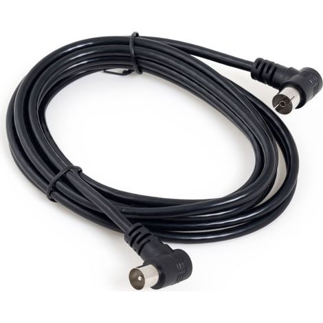 Cable antena conectores acodados 2,5m negro axil (1/3)