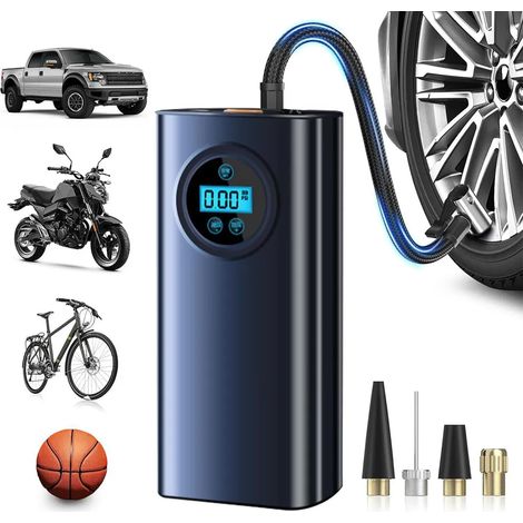 Compresseur d'air portable en cuivre pour pneus, avec télécommande et écran, pour gonfler les pneus de vélo, de voiture ou de moto.-AquaForge (1/5)