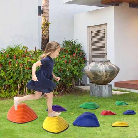 Ensemble de 9 marches, multicolore, empilable, pour l’intérieur comme l’extérieur, design antidérapant