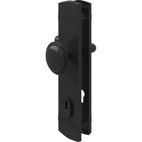 Sicherheitsbeschlag Schwarz matt Kernziehschutz Türbeschlag Türdrücker modern Drücker/Drücker DIN 8/72