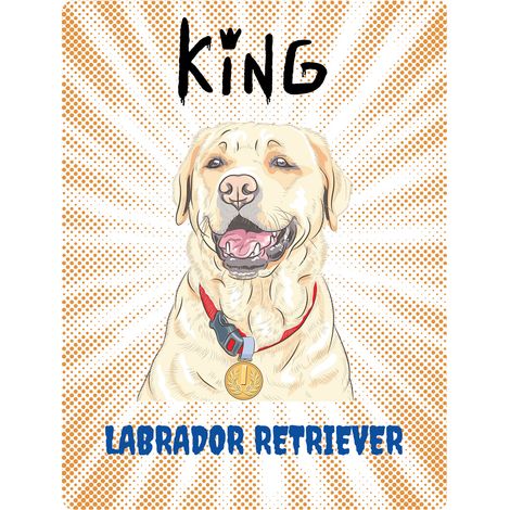 Placa del Labrador Retriever Rey - 20x28 cm