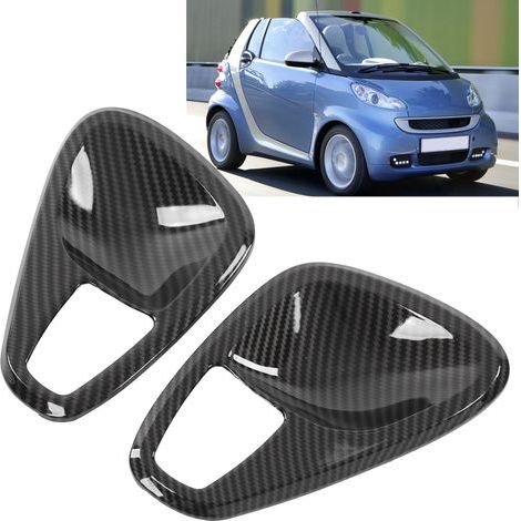 Maniglia interna della portiera in stile fibra di carbonio per Smart Fortwo W451 restyling 2011-2014 (1/5)