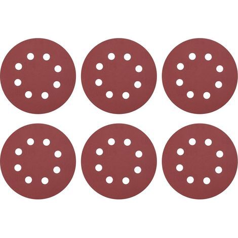Lot de 20 disques abrasifs de 125 mm à 8 trous Grain 1000 Papier abrasif à crochet et boucle pour le travail du bois, automobile, métal (1/5)