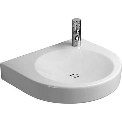 Duravit ARCHITEC VITAL MED lavabo senza troppopieno con piattaforma per rubinetteria 575x520mm 1 foro bianco (1/3)