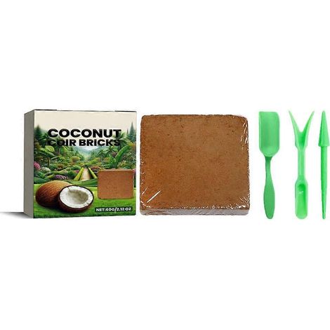 Brique de fibre de coco compressée naturelle, fibres de coco pour la plantation
