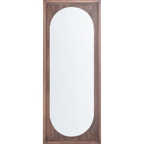 Wandspiegel LUNAS 80 cm 200 cm Paulownia-Holz Braun (1/5)