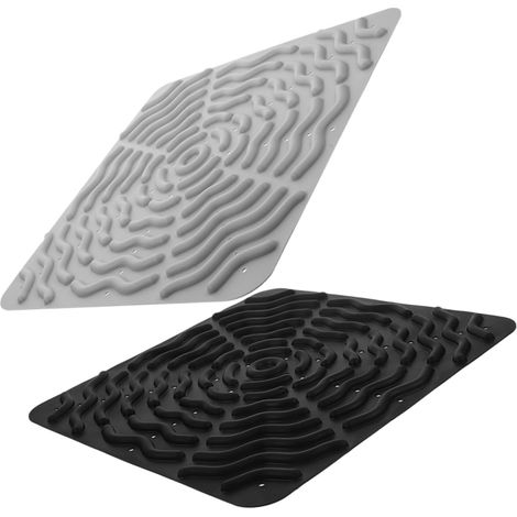 Silicone Nesting Mats for Chicken Coops and Nesting Boxes, 2 Pieces, Black and Grey, Washable and Reusable, Solid Egg Protection (1/5)