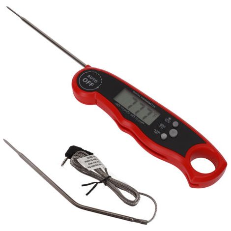 DEESSE SHOP-Thermomètre à viande numérique 2 sondes avec fonction d'alarme rétro-éclairage pour viande liquide cuisson four griller barbecue (1/5)