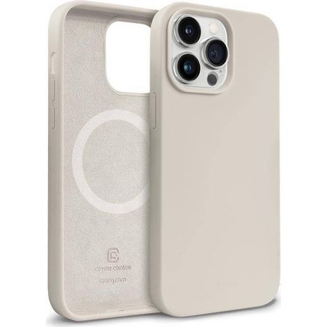 Crong Color Cover Magnetic - Custodia MagSafe per iPhone 14 Pro Max (Beige Pietra) (1/5)
